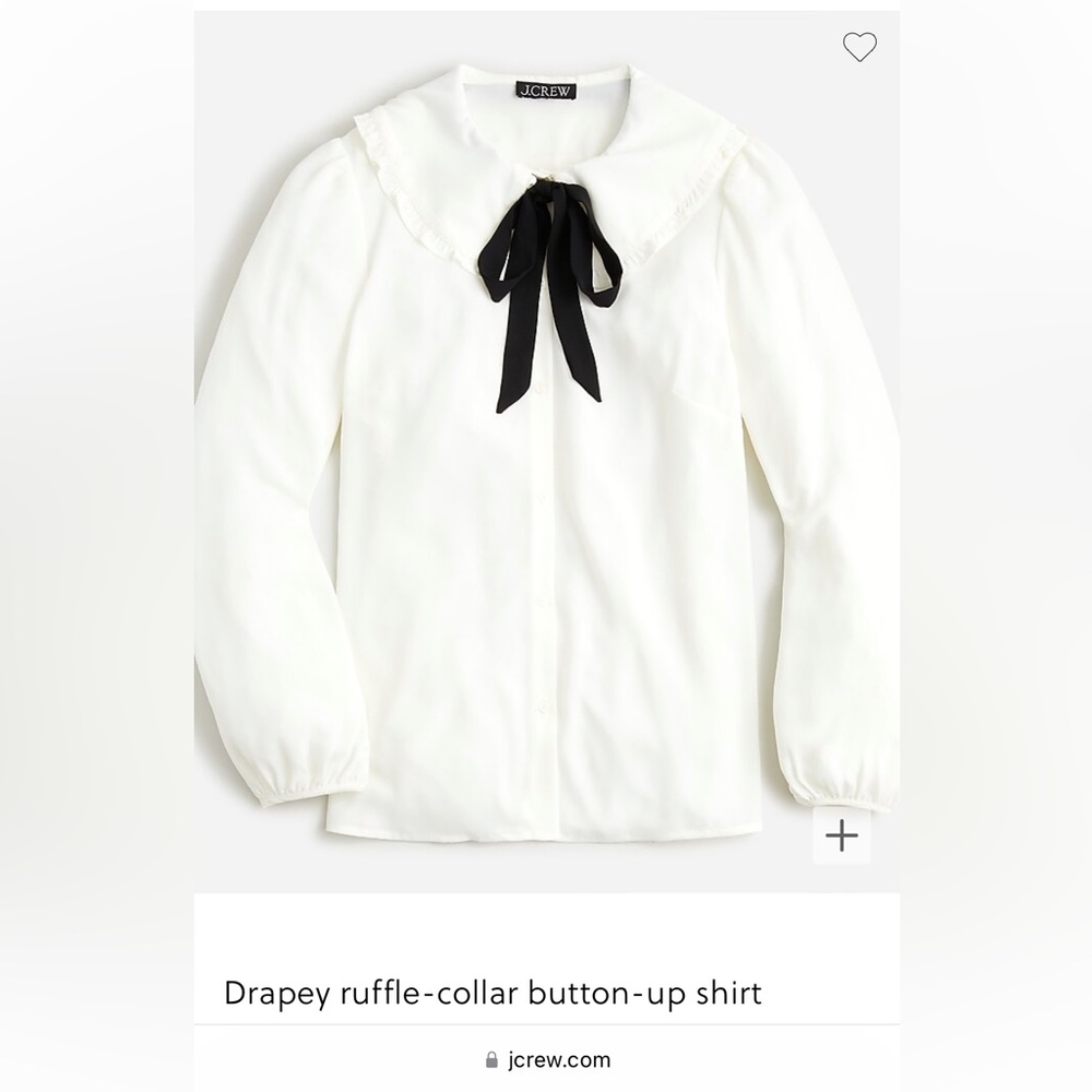 Jcrew drapey-collar button-up shirt